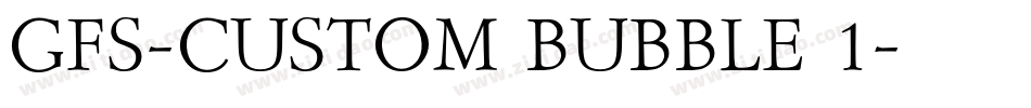 GFS-Custom Bubble 1字体转换